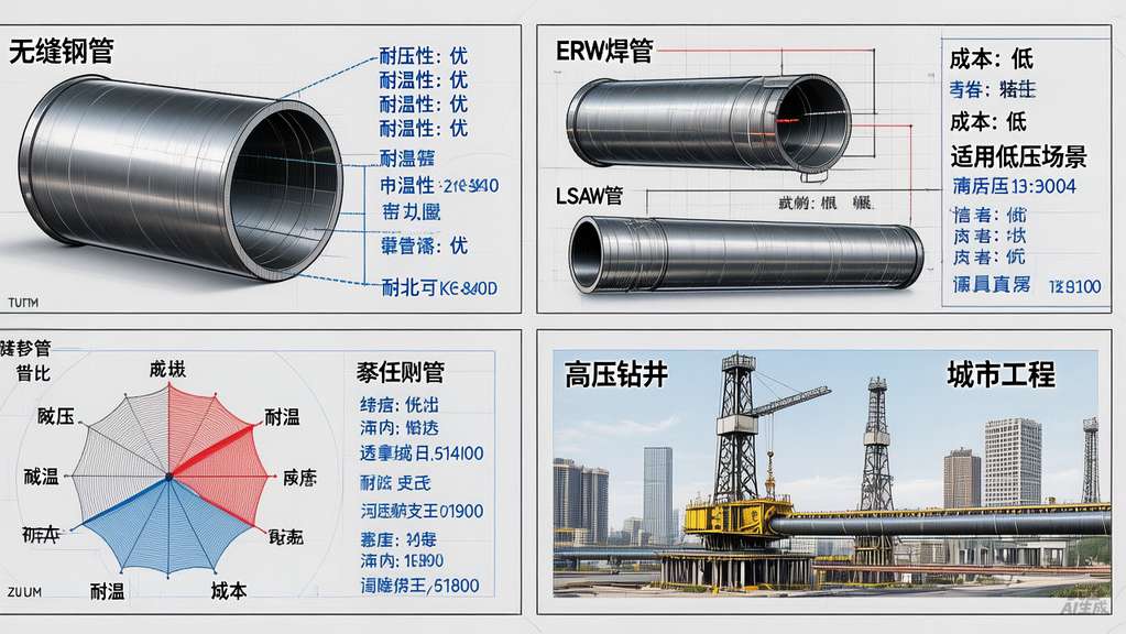 无缝钢管与焊接钢管选型指南：油气行业应用差异与参数对比全攻略