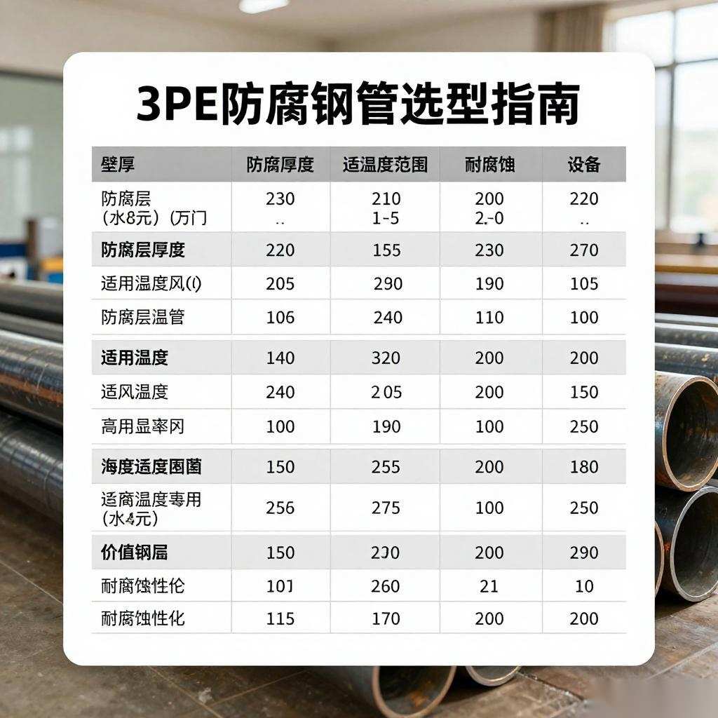 3PE防腐钢管选型指南：技术参数对比与应用要点全攻略