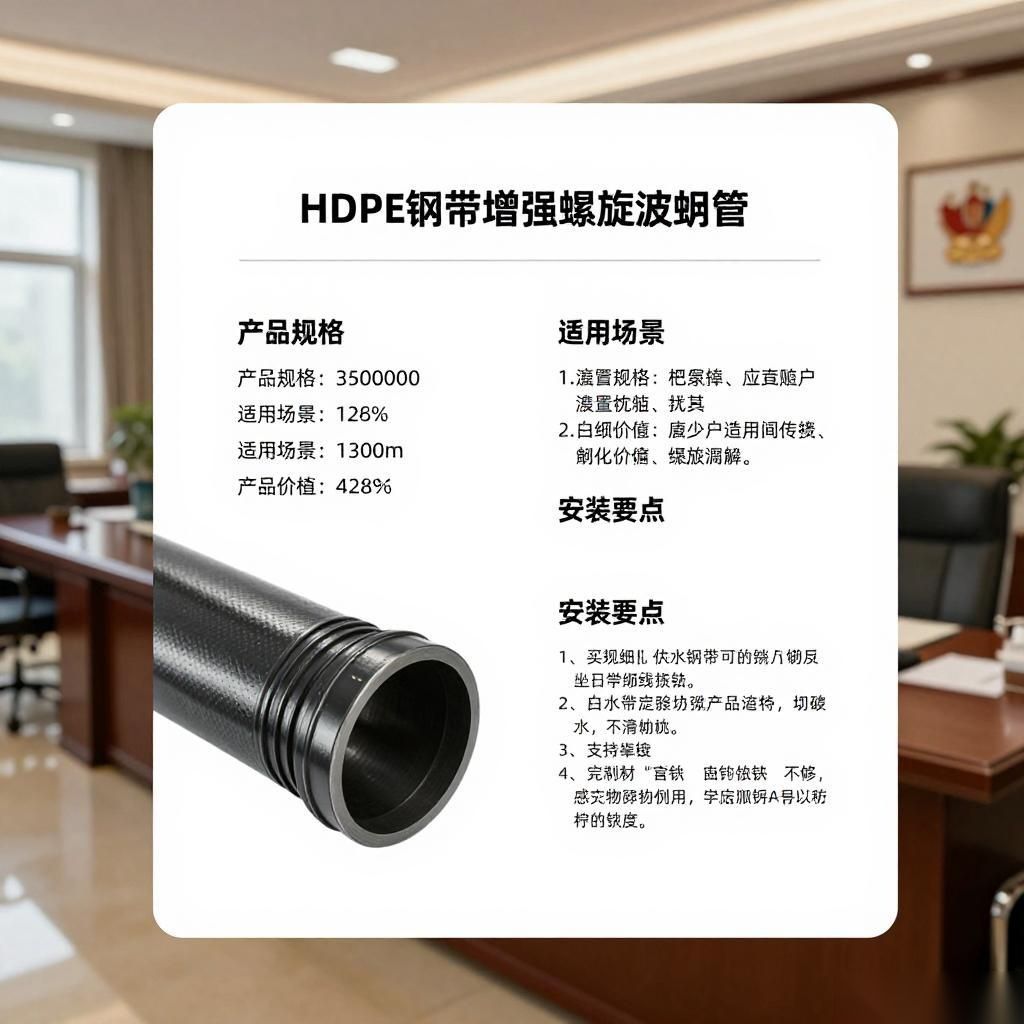 HDPE钢带增强螺旋波纹管选型指南：市政排水与工业废水输送的关键要素全攻略