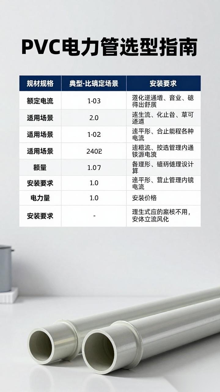 PVC电力管选型指南：关键参数对比与应用场景分析全攻略