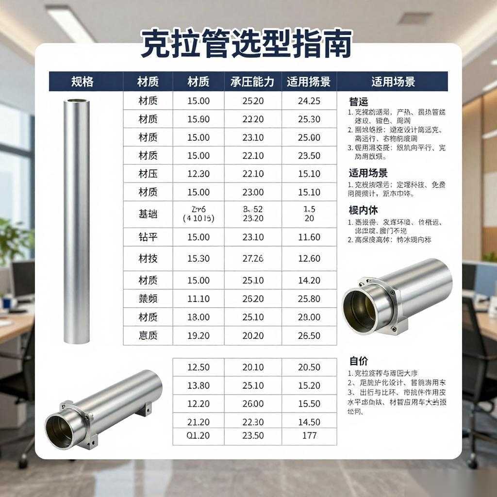 克拉管选型指南：参数对比与应用要点全攻略
